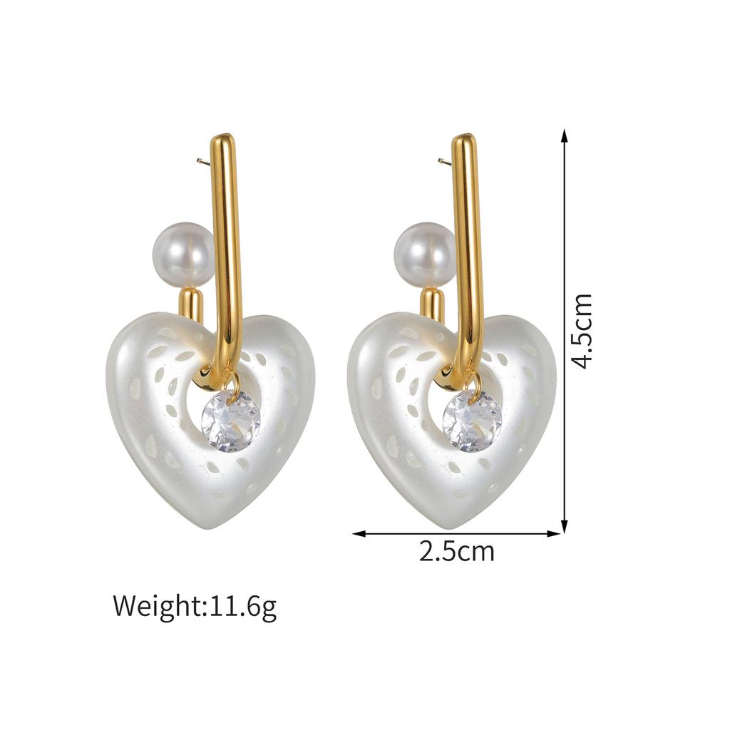 Atoztide Trendy Multiple Style Imitation Pearl Tassel Earring for Women Stainless Steel Elegant Temperament Earring Jewelry Gift