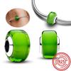 925 Sterling Copper Blue Green Pink Red Black White Purple Murano Glass Beads Fit Original Pantaro Charms Bracelet Women Zircon