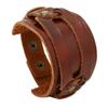 Vintage Brown Multi Layer Leather Bracelet Men Punk Retro Personality Beaded Bracelet