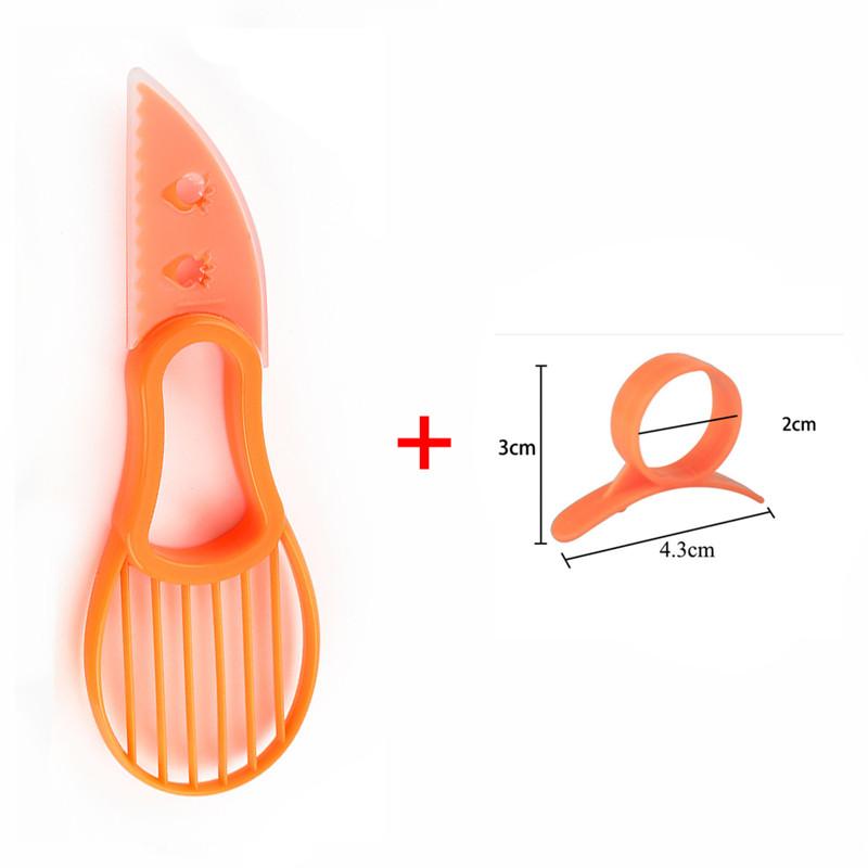 3 In 1 Avocado Slicer Shea Corer Butter Obst Schäler Cutter Zellstoff Separator Kunststoff Messer Küche Gemüse Werkzeuge Küche Gadgets