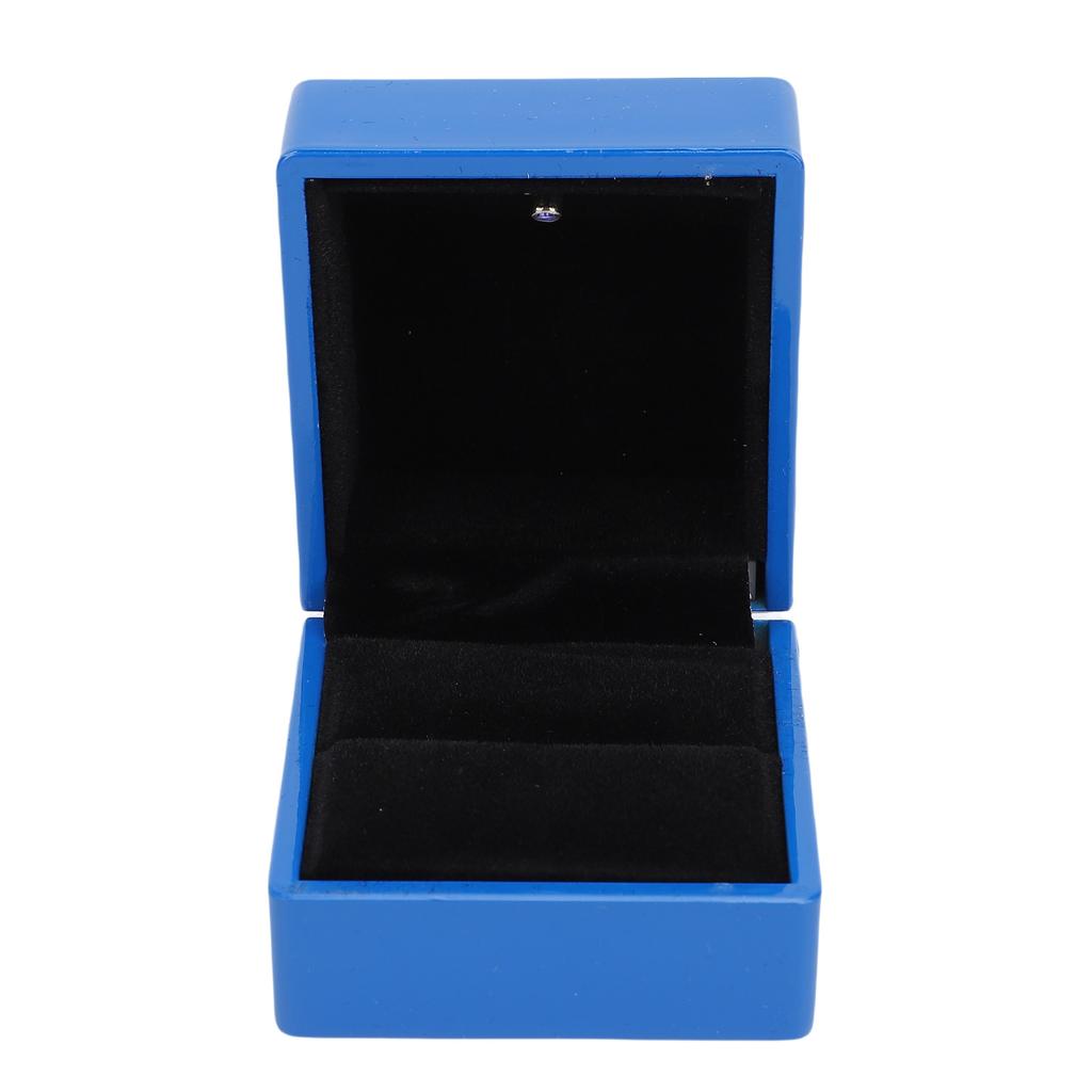 LED   Box Luxury High Gloss Finish Jewelry Display Engagement   Box with Light for Proposal Wedding
