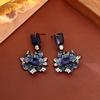 European American Style Zircon Flower Stud Earrings, Statement Fashion Jewelry for Women, Elegant Luxury Glam Earrings