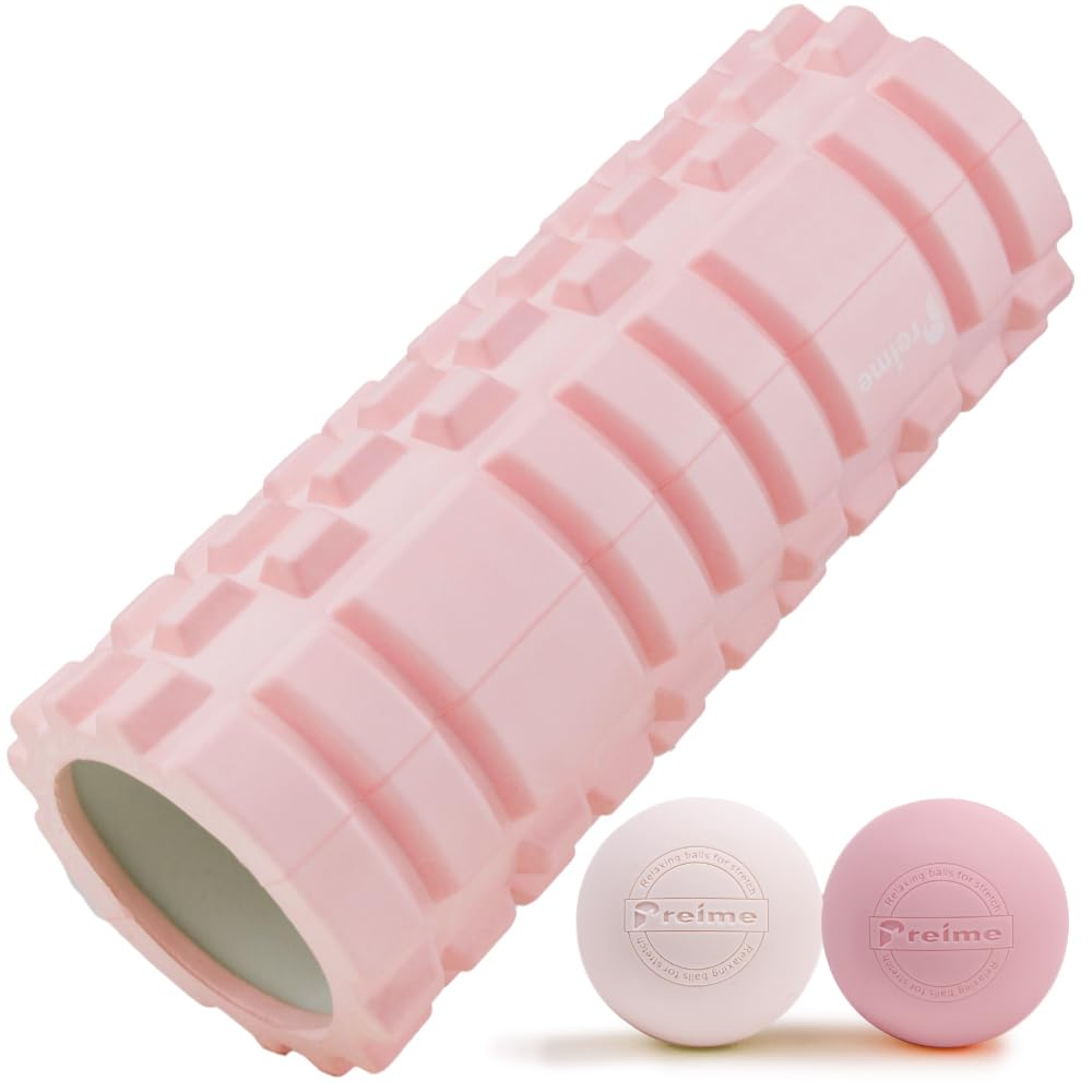 Массажный ролик, Массажный мяч, Мяч для растяжки [Разработано спортивным магазином для снятия скованности и усталости] Массажный ролик для триггерных точек и миофасциального