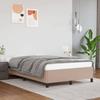 VidaXL Bed Frames, Upholstered Bed with Slatted Base, Double Bed with Footboard, Adult Bedroom Bed, Modern, Cappuccino 379527