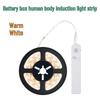 Battery-Powered Flexible LED Strip Lights with Motion Sensor, Dimmable 2835 LEDs.