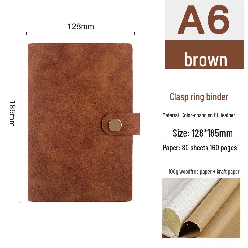 Retro A5/A6/A7 Loose-Leaf Business Journal & Office Diary
