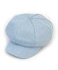 Light Denim Belted Newsboy Cap