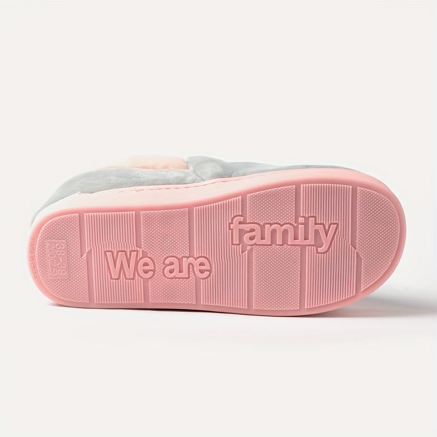 Cozy Women'S Winter Slippers with Cute Cat Design Soft Plush Fabric Thick Sole