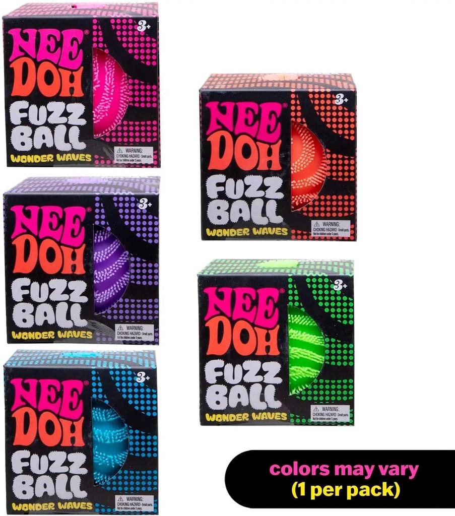 2026 New Model Needoh Fuzz Ball Wonder Waves Sensory Squeeze Toy Textured Stress Relief Fidget Ball For Adults Kids Toy