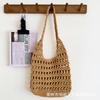 Korean hollow large-capacity straw woven bag new simple light luxury versatile seaside vacation beach shoulder bag