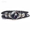 Naruto Inspired Sharingan Black Leather Men's Bracelet - Anime Gift