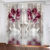 Set Of 2 Elegant Swan Floral Print Curtains Ideal Living Room Kitchen Bedroom Study Hotel Dining Home Decor Curtain For Made Polyester