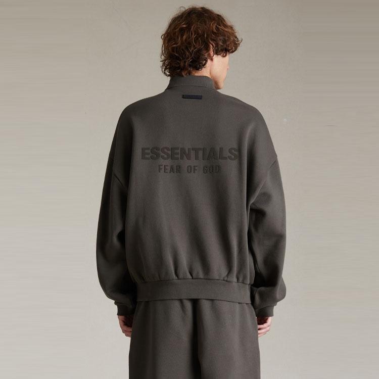 Fear of God Essentials SS24 Longsleeve Polo Shirt Men's Ink Black Unisex 192SP244390F