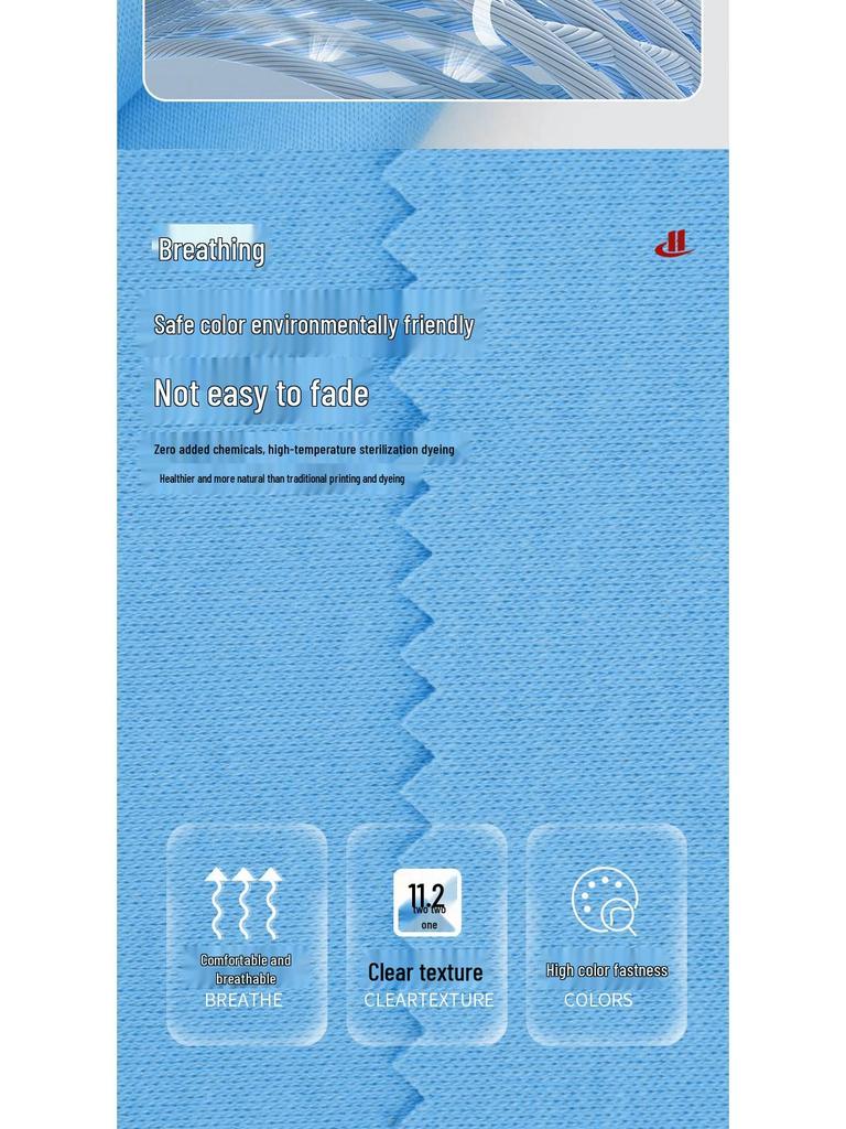 Trójwarstwowa Miękka Bawełniana Tkanina na Koszulki Dwustronna