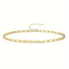Women's Vintage Sequin Flat Chain Anklet, Minimalist & Versatile Summer Foot Jewelry