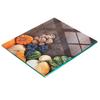 Glass Decorative Board with Graphics for Serving Snacks Pumpkins 60x52 Cm