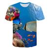Kids 3D Ocean Pattern Round Neck Short Sleeve T Shirt For School Outdoor Holiday Daily Casual Leisure Daily Wear
