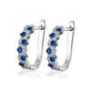 New Luxury Trendy Blue Cubic Zirconia Hoop Earrings Wedding Party Elegant Accessories For Women Anniversary Gift  Jewelry