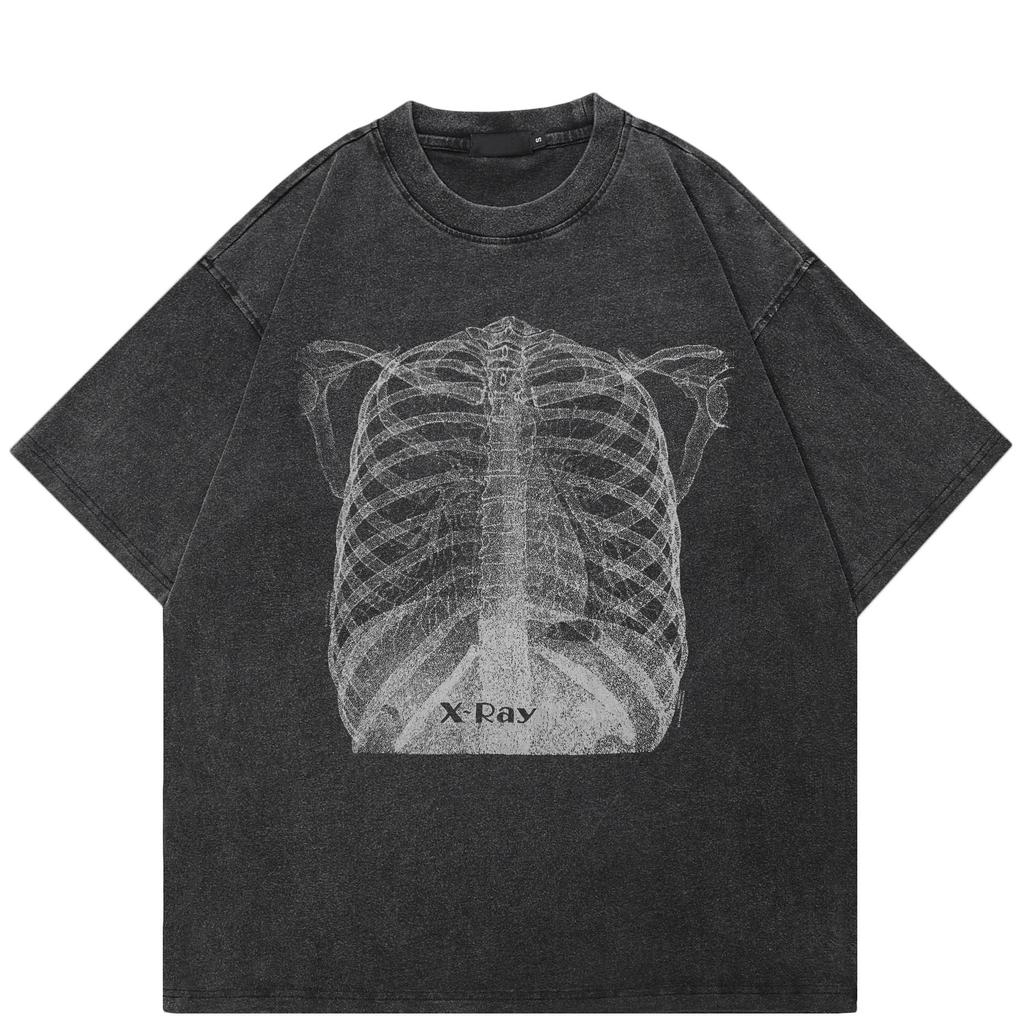 Halloween Skelton Graphic T-Shirt Cotton Tshirt Unisex Tops Tees Summer Short Sleeves T Shirt
