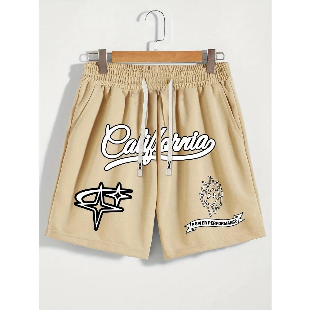 

Men s Summer Printed Casual Shorts Loose Straight-Leg Sports Five-Point Black Versatile Straight-Leg Mid Pants XL