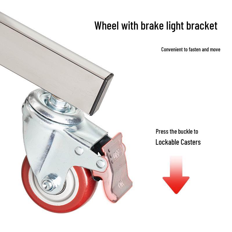Ambitful ZhiJie 3m Heavy-Duty Wheeled Light Stand with Brake
