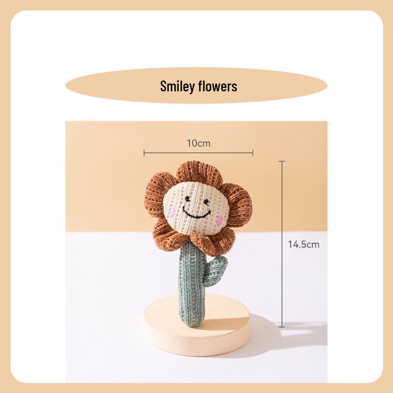 Adorable Catnip Toy for Self-Playing Kittens - Silent Cartoon Teething Toy