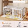 Cage pour chien de taille moyenne et grande avec clôture supérieure - Maison-villa pour chat et chien, Assemblage libre pour chats et chiens