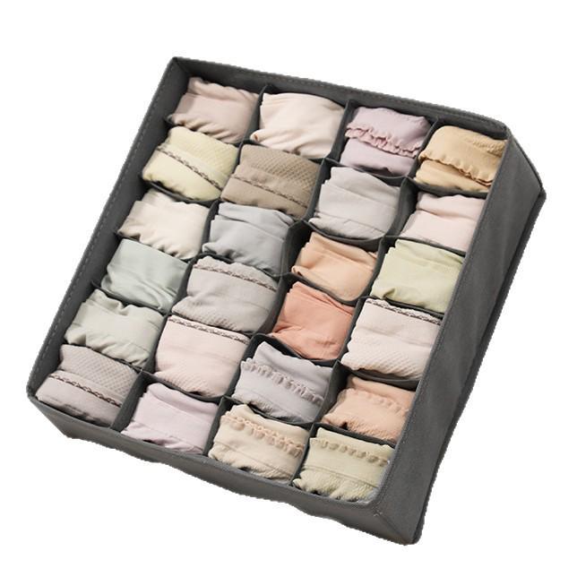Czteroczęściowy składany zestaw pudełek do przechowywania z włókniny do organizacji bielizny
