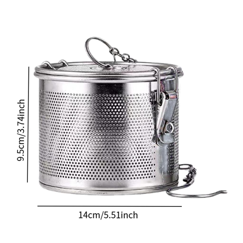Tea Infuser with Extended Chain Hook Spice Seasoning Strainer for Home Stews