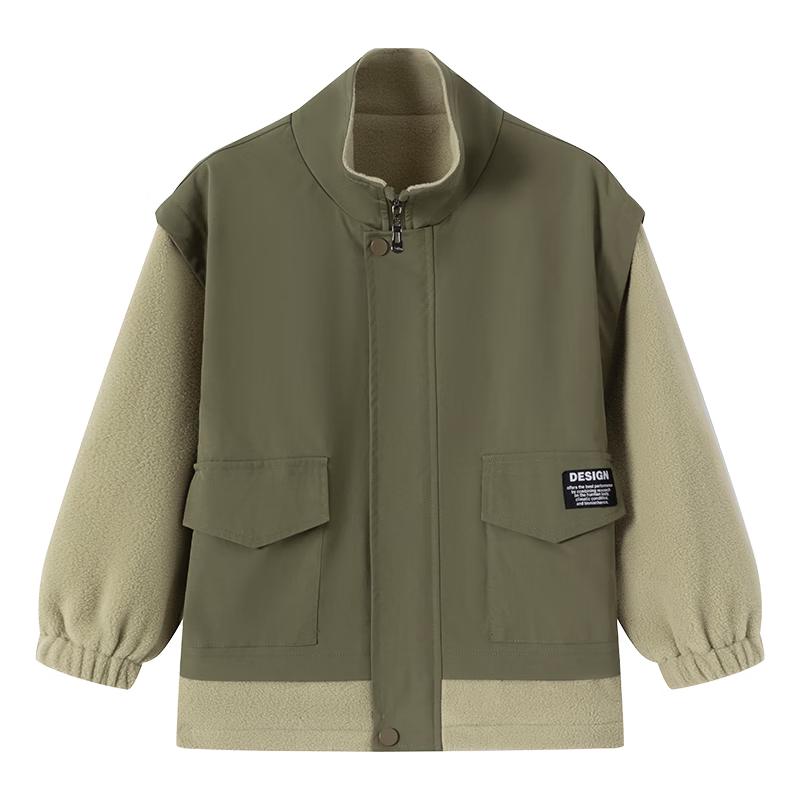 Парка с капюшоном и нашивками для мальчиков Xiaoxiang Hanmu 110 cm