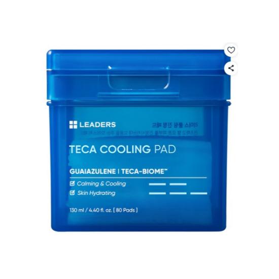 Leaders TECA Cooling Pad Calming & Hydrating Toner Pads 130ml 80 Pads