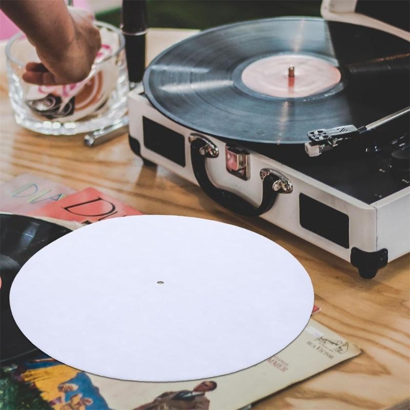 Wool Felt Slipmat for Vinyls Records Players, 12inch AntiStatic Turntables Mats with Enhances Bass and Noise Reductions