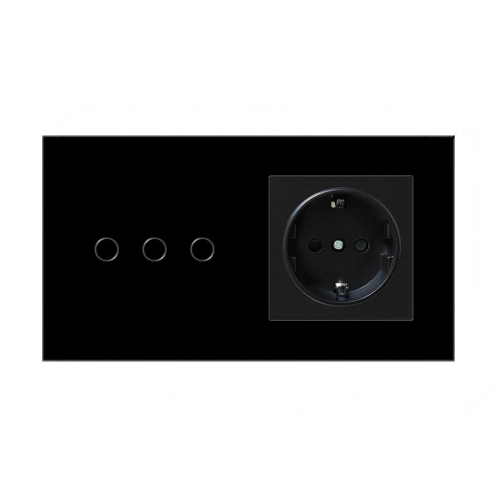 European Standard Zigbee Smart Switch with Graffiti Design, Glass Panel, and Alice Voice Support
