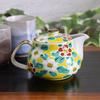 Waza No Kura: Stylish Kutani Ware Teapot with Floral Pattern and Tea Strainer. A Premium Ceramic Brand from Japan. A Great Birthday Gift.