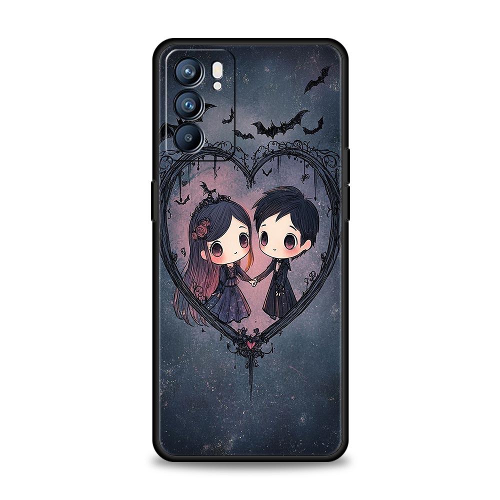 Cartoon Kunst Telefoonhoesje Voor Oppo Reno 13 12 11 10 7 F Find X5 X6 A98 A80 A79 A78 A57 A54 A31 A17 Pro 5G Zachte TPU Cover Fundas Tas