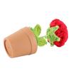 Gehäkelte Rose Topfpflanze Künstliche Handgewebte Wollblume Handgefertigt Gestrickte Simulationsblume