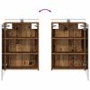 Bathroom Furniture Set 4 Pcs Reclaimed Wood Engineered Wood and Glass