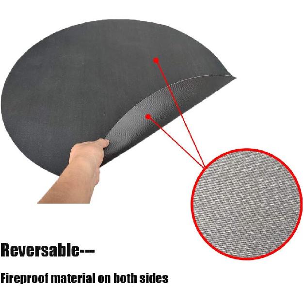 Fire Pit Mat,Bonfires,Lawn,Patio,Chiminea,Deck Defender,Under Grill Mat,BBQ Mat,Heat Shield,Fire Resistant Pad for Outdoors (58 Inch Round)