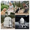 Tazza d'Acqua Portatile per Animali Domestici Anti-Perdita Design con Fibbia di Chiusura Apertura a Tocco Singolo Separazione Umido/Secco Doppio Scomparto Bottiglia d'Acqua per Animali Domestici