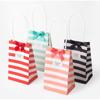 10pcs mini Gift Bag with Handles, Ribbon, Stickers Stand up Small Candy Bags Wedding Favors Birthday Decoration Party Supplies