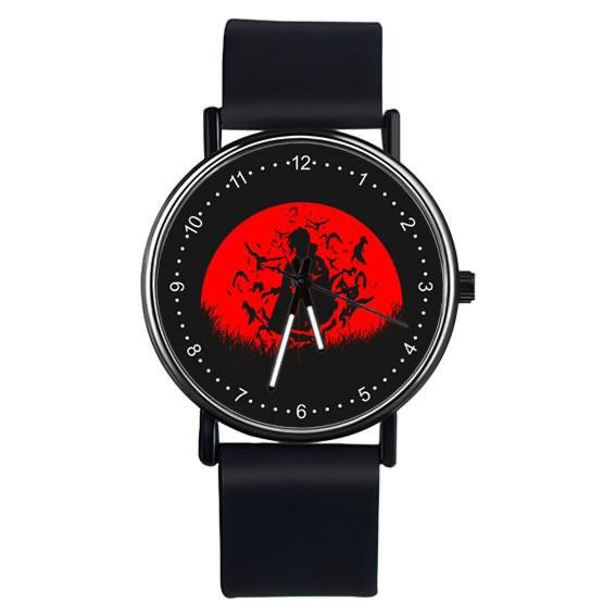 Naruto Analog Quartz Men Anime Black Watch Vintage