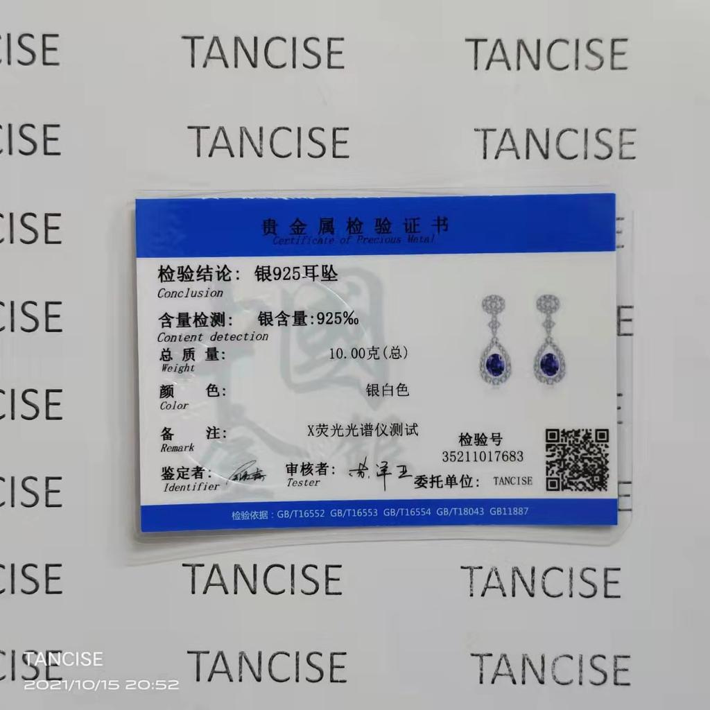 Tancise 925 Sterling Silver Zircon Earrings Drop Earrings For Women Wedding Party Gifts