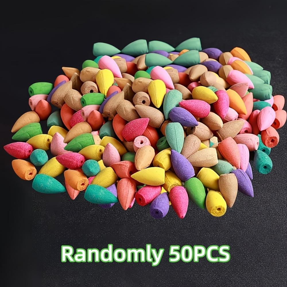 

50/100 шт. разных ароматических конусов, красные, ароматические благовония, лаванда, сандаловое дерево, агар, художественное ремесло, хранение и демонстрация 50pcs