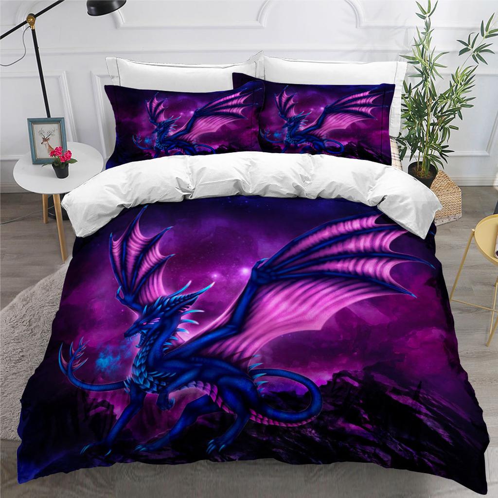 Lyw3D Digital Printing Diy Quilt Set Three-Piece Set European And American Bedding Three-Piece Set