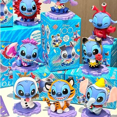 Hot Toy Disney Stitch Blind Box Cosplay Olaf Tigger Mysterious Surprise Box Figure Guess Bag Anime Model Doll Birthday Gift Toys