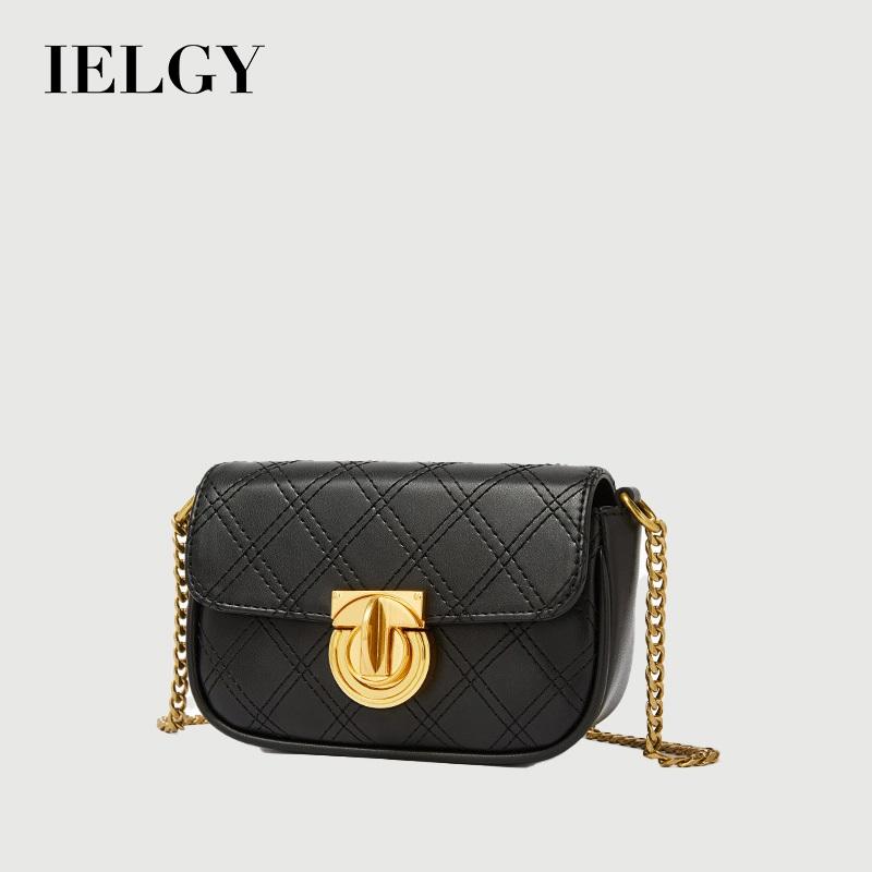 IELGY Urban Style Elegant Diamond-shaped Fresh and Sweet Messenger Chain Bag Women's Mini Classic