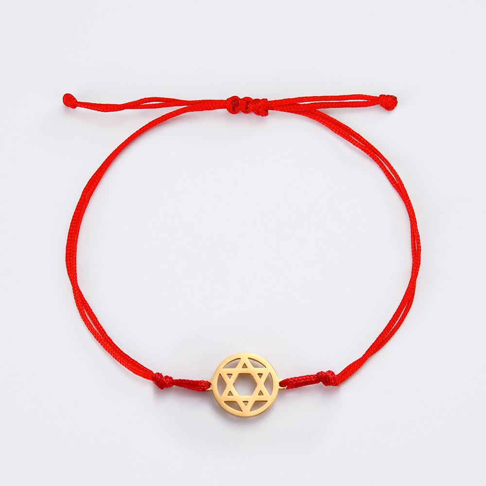 Dawapara Star of David Bracelet Jewish Prayer Judaica Hexagram Charm Protection Amulet Couple Gift Stainless Steel Jewelry