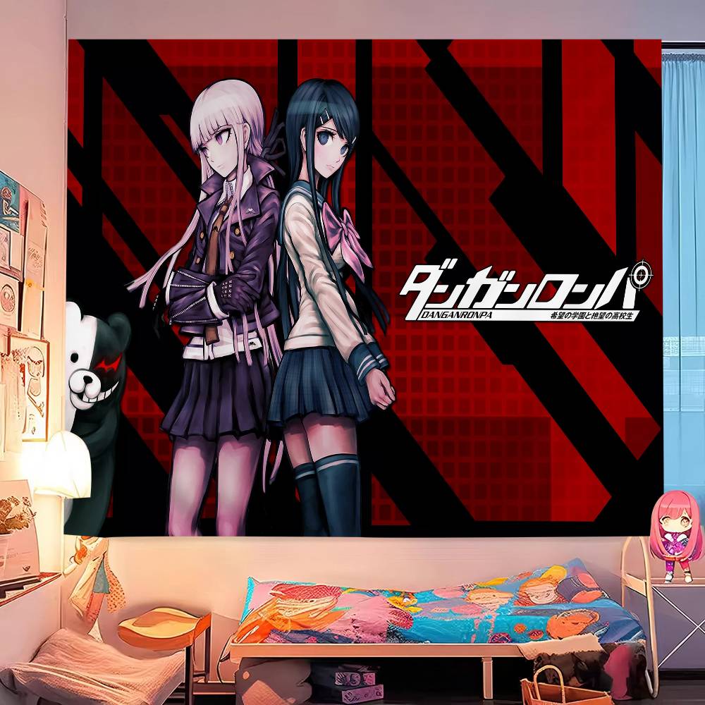 Anime Gra Danganronpa Wisząca Bohemian Tapiseria Bohemian Tapiserie Ścienne Mandala Kawaii Wystrój Pokoju