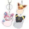 Anime Acrylic Kawaii Cute Character Vaporeon Jolteon Flareon Espeon Leafeon Pkm Keychain Cartoon Pendant Jewelry Fans Gifts Toys