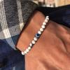 Simple Style 6mm Stone Bracelet For Men Turkey Evil Eyes Braclet White Blue Red Howlite Beaded Braslet Meditation Healing Joias